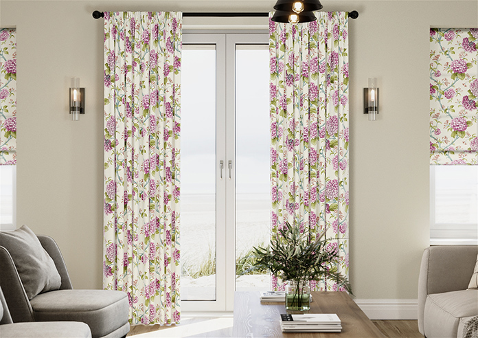 Bouquet Velvet, Wild Rose - Made to Measure Curtain - Image 3